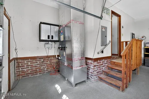 a view of a trees with a yard