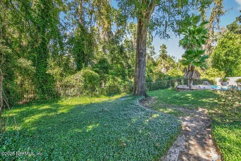 a view of a city with an outdoor space