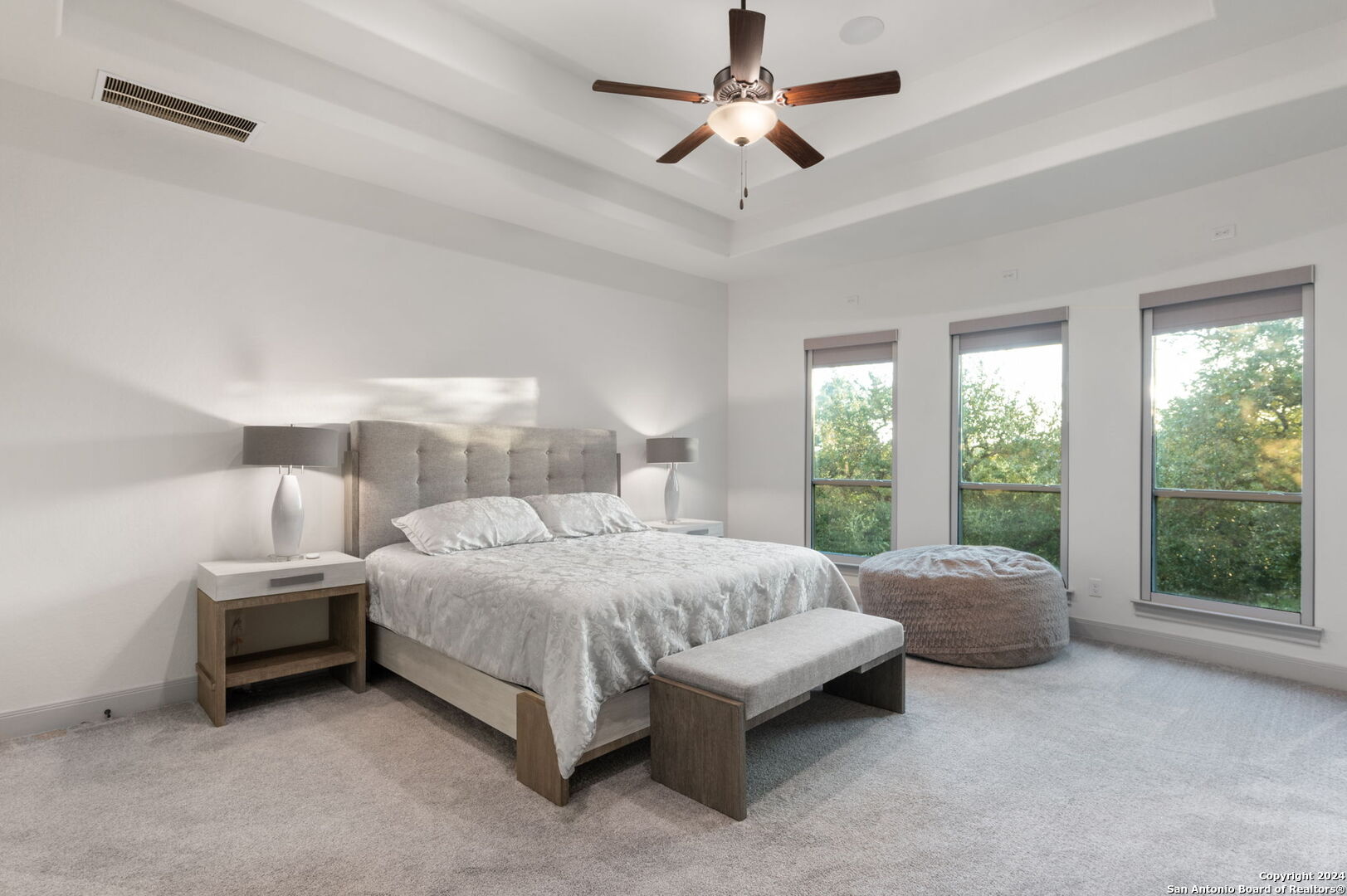 3865 Fox Trot Trail Bulverde, TX 78163 - Photo 17 of 32 a bedroom with a bed couch and window