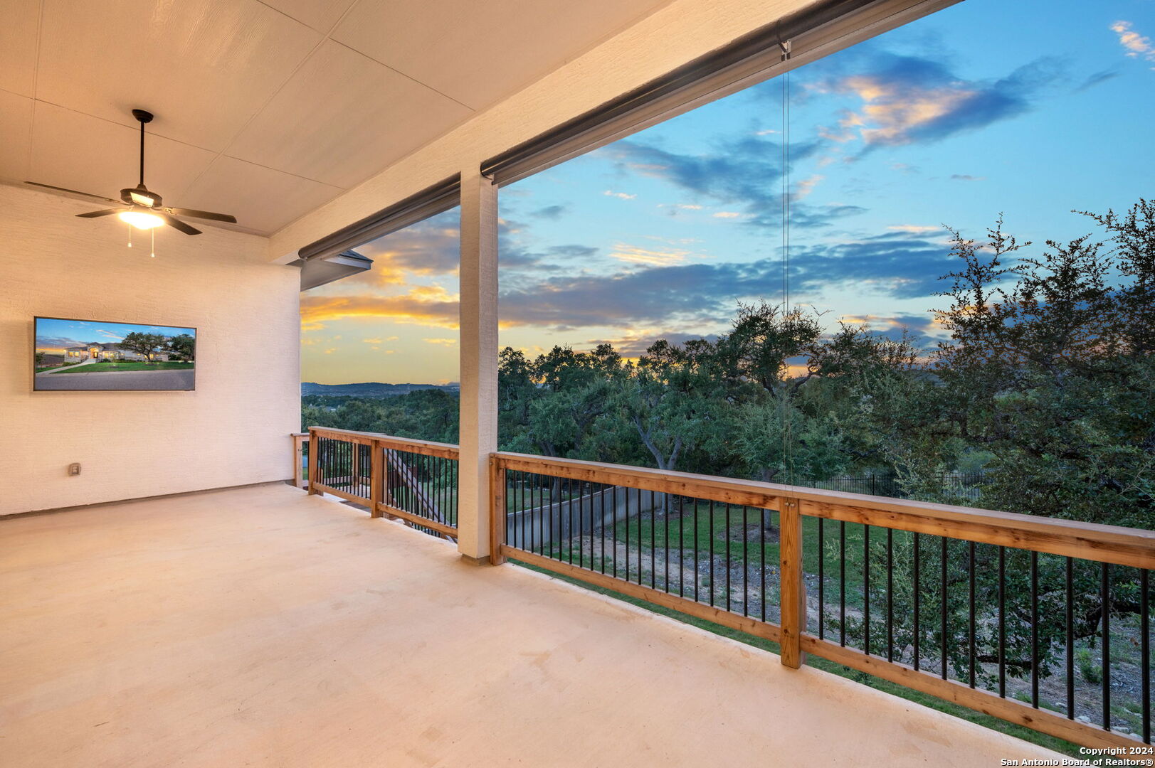 3865 Fox Trot Trail Bulverde, TX 78163 - Photo 27 of 32 a view of a balcony with chairs