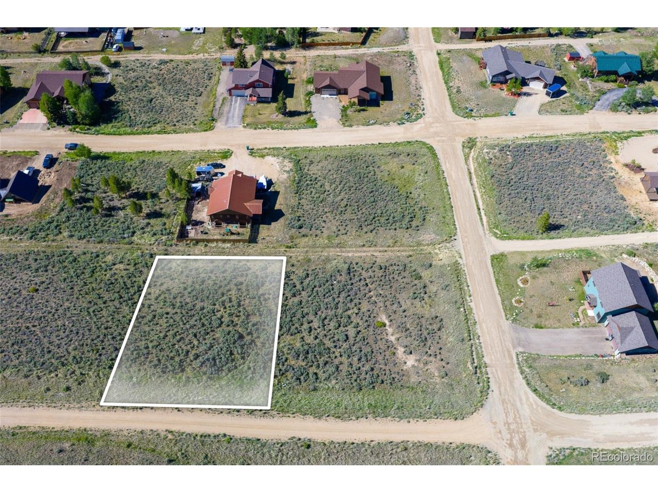 38 Ridgeway Avenue Hot Sulphur Springs, CO 80451 - Photo 5 of 9 Aerial - Markers and outlines are to give a general idea of the property location and are not to be relied upon.