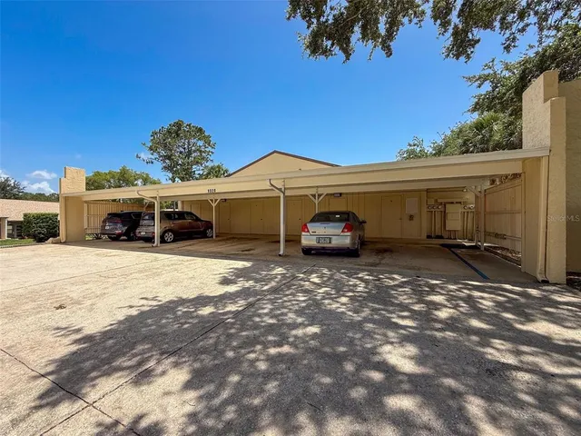 a car parked in front of a house