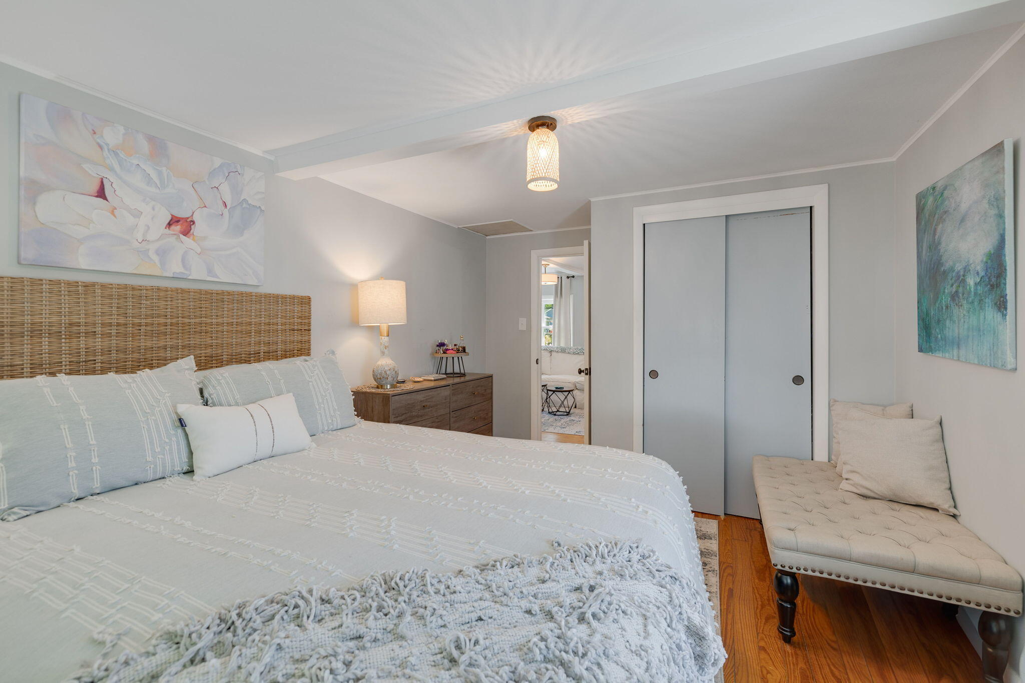 24 Butler Street Buzzards Bay, MA 02532 - Photo 17 of 37 a bedroom with a bed and a couch