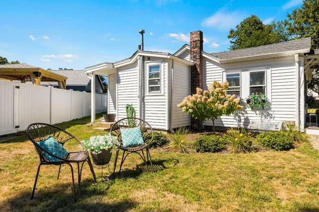 a house view with a seating space