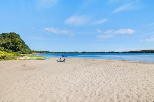 a view of an ocean and beach