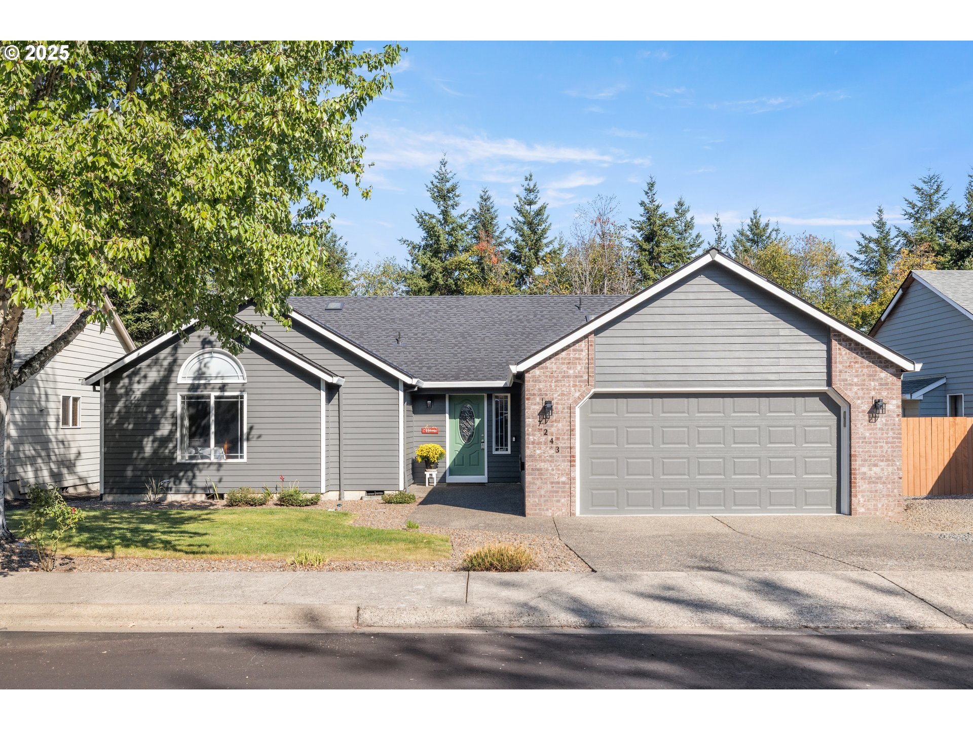 a house view with a outdoor space