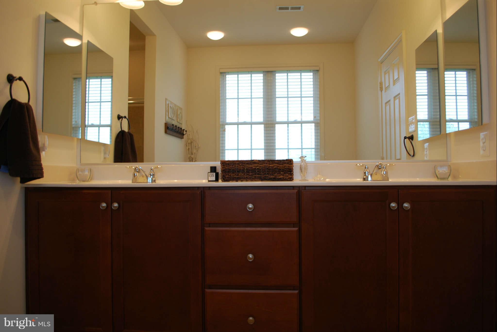 7209 Talbot Run Road Mount Airy, MD 21771 - Photo 16 of 25 a bathroom with a double vanity sink and mirror with window