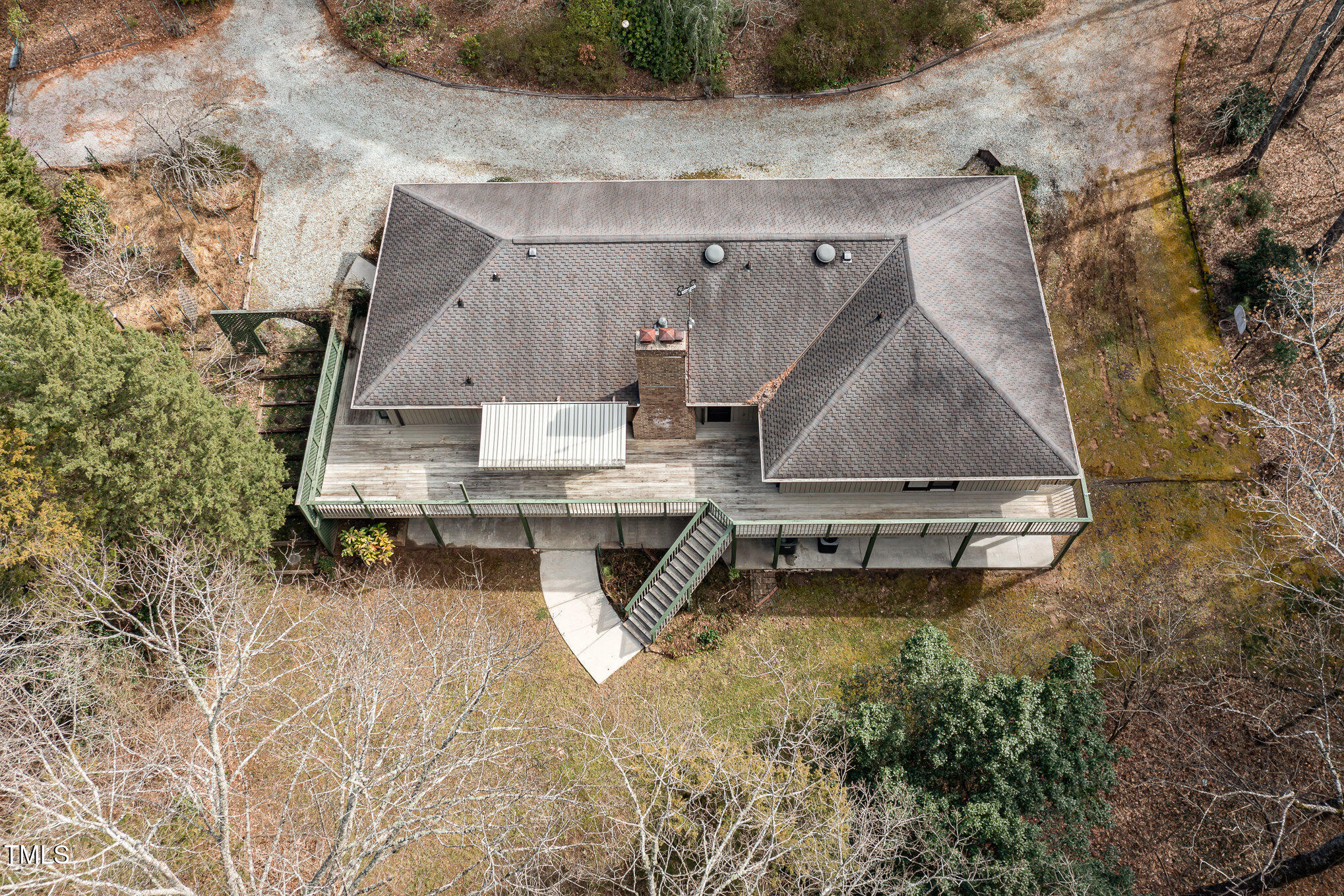 3514 Ridge Road Durham, NC 27705 - Photo 37 of 38 an aerial view of a house with backyard