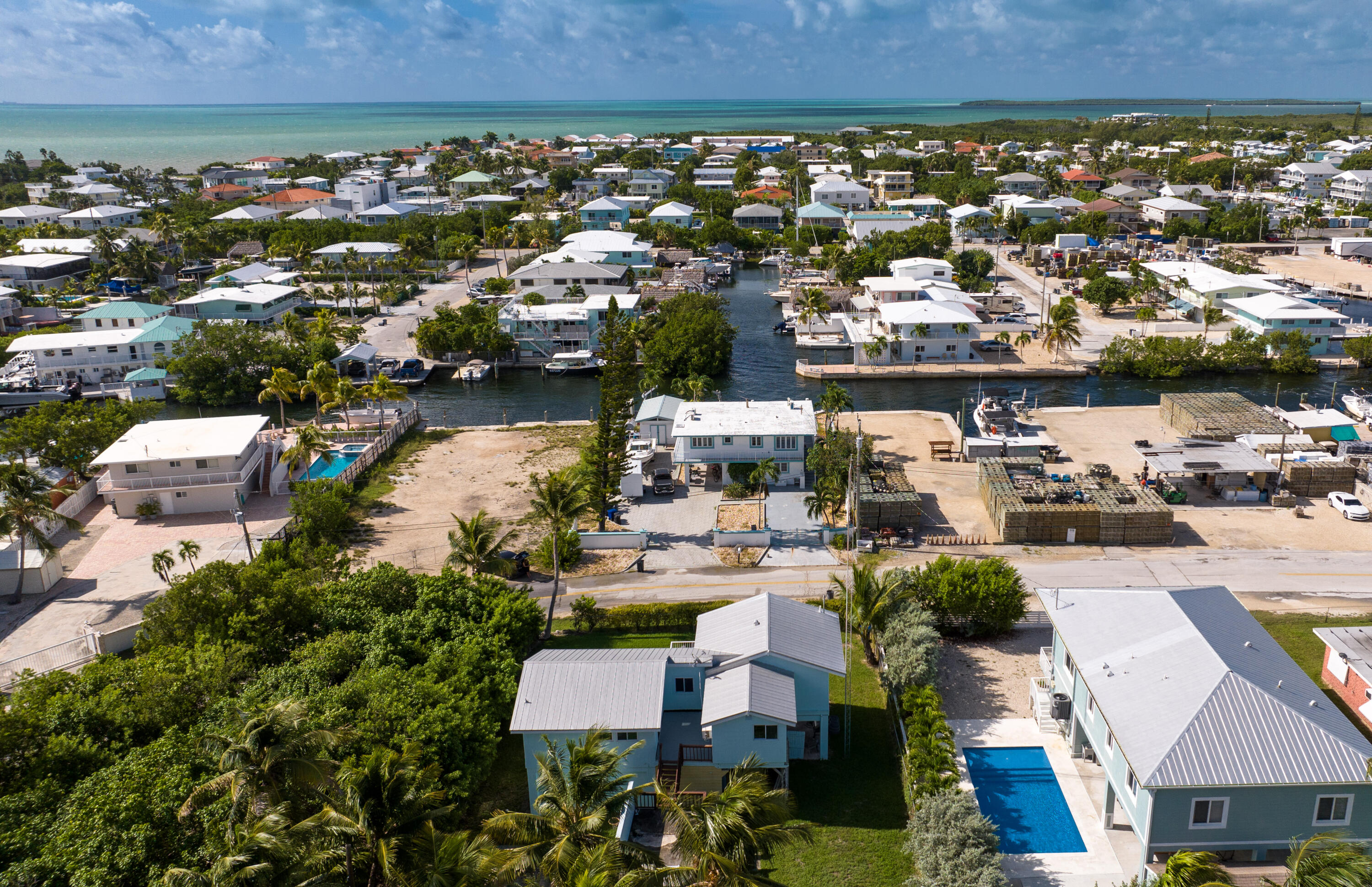 18 North Channel Drive Key Largo, FL 33037 - Photo 28 of 40 an aerial view of a house with a lake view