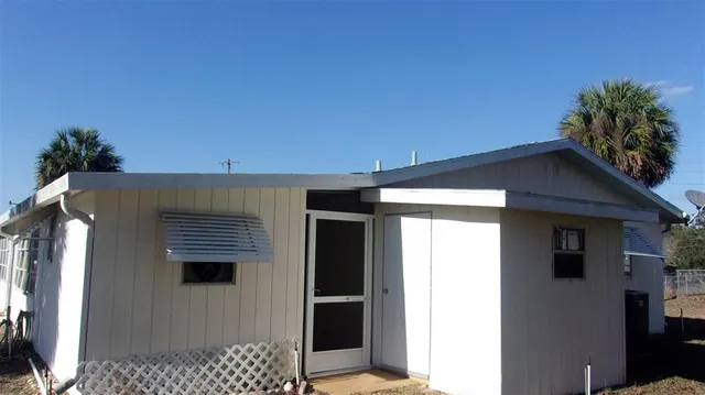 a view of a house with a door