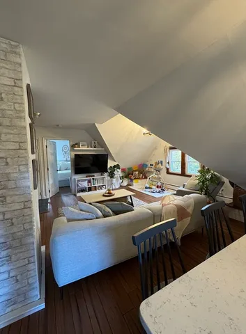 a view of kitchen and dining room with furniture