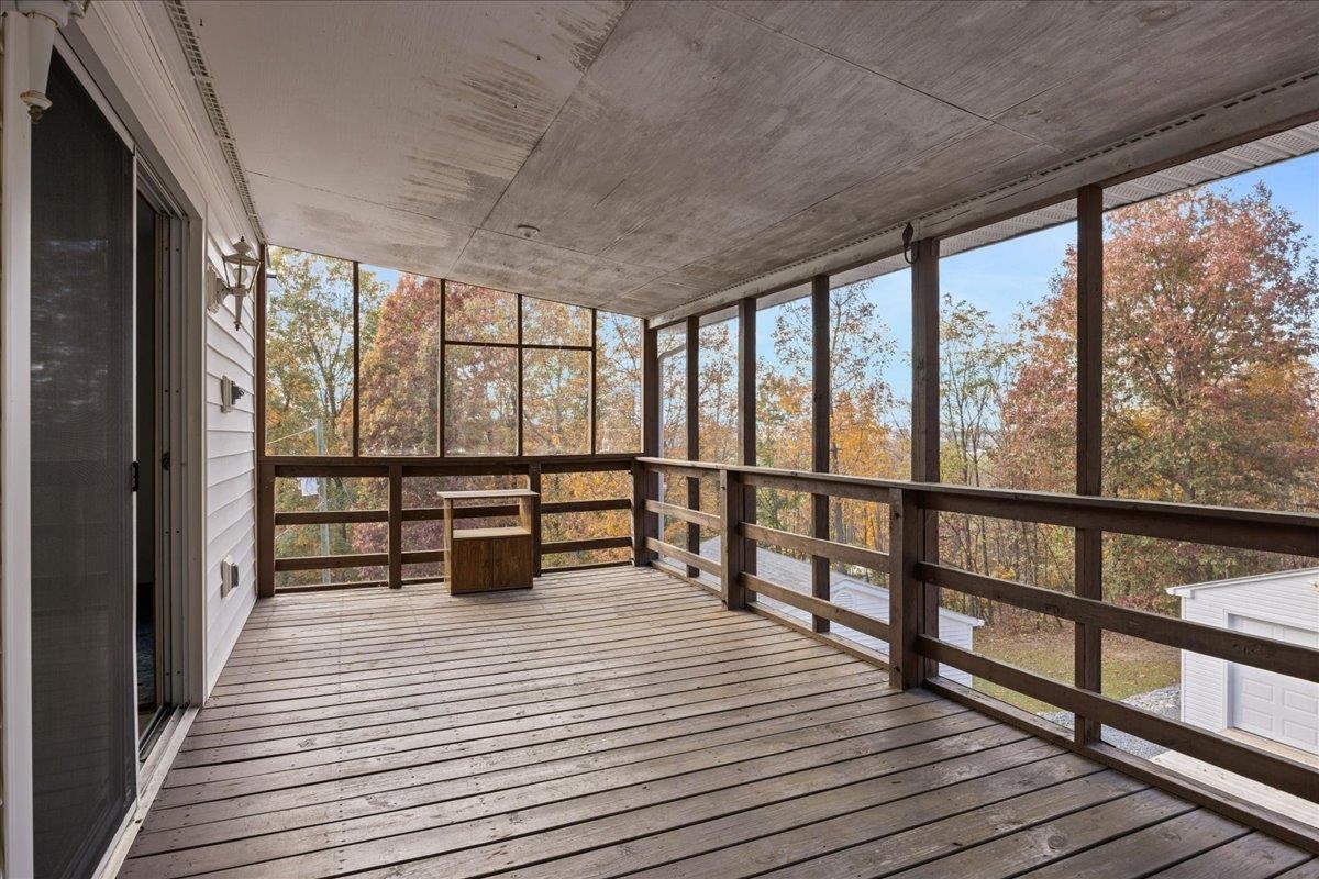 9508 Koontz Corner Road Harrisonburg, VA 22802 - Photo 50 of 55 a view of a balcony with wooden floor