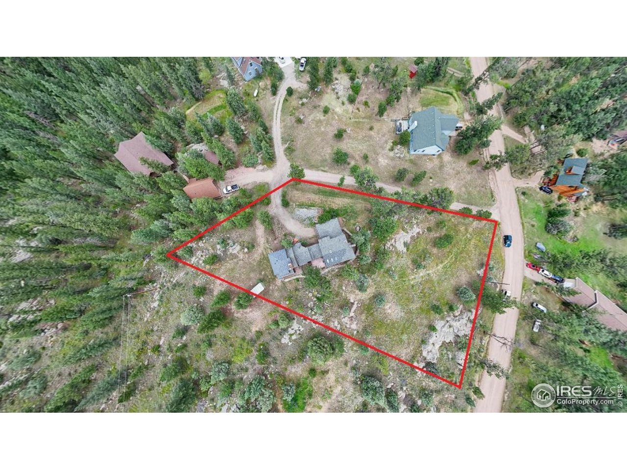 253 Apache Road Lyons, CO 80540 - Photo 19 of 32 Property Line - 1.34 Acres - District Water