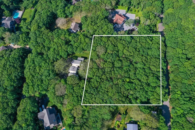 a view of a yard and mountain view