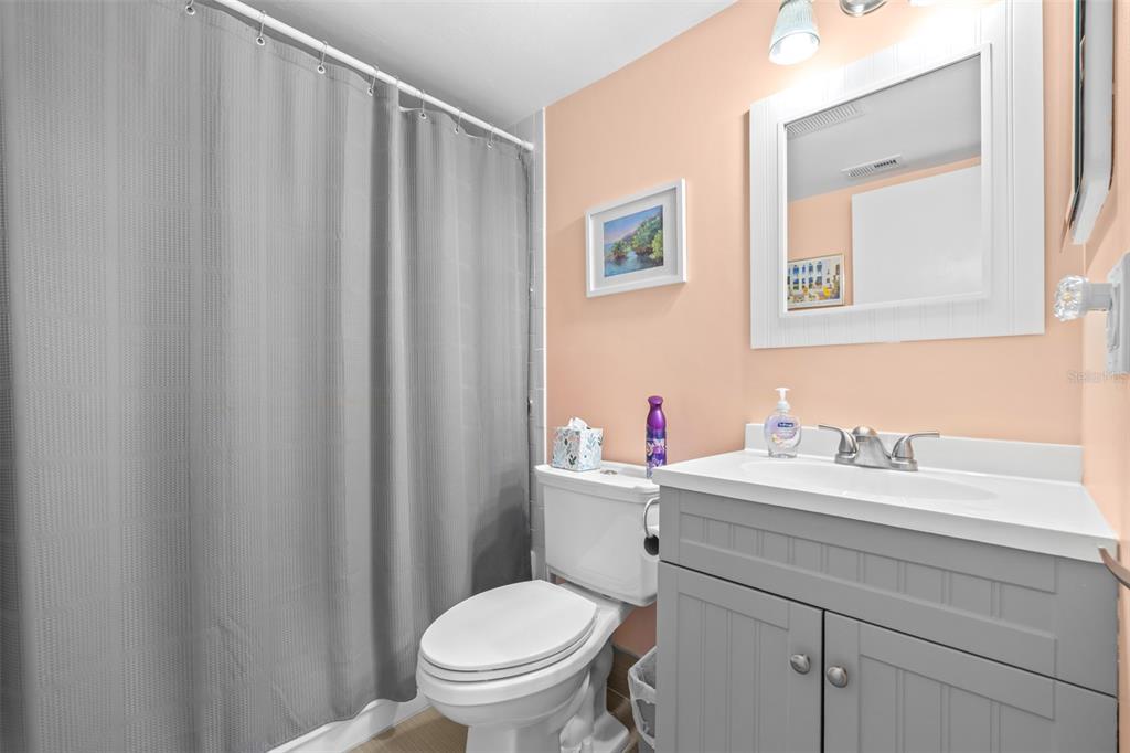 1250 South Pinellas Avenue, Unit 711 Tarpon Springs, FL 34689 - Photo 19 of 33 a bathroom with a toilet a sink and mirror