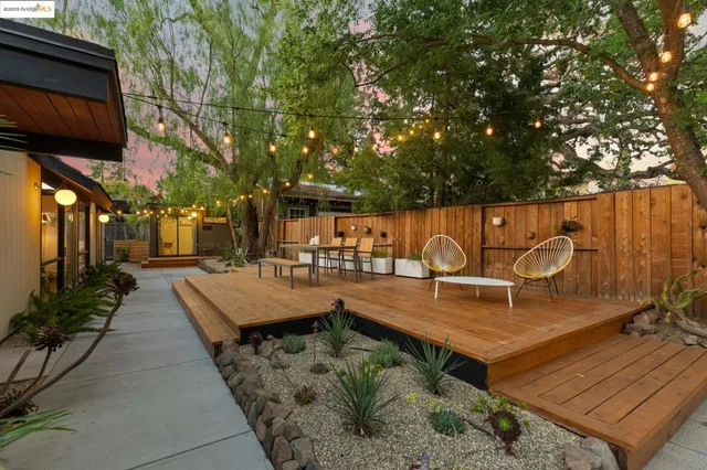 a view of a city with a mountain in the background