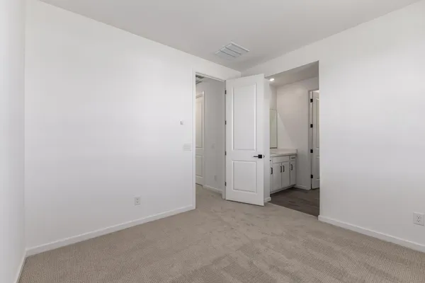 a view of small space with racks on the wall