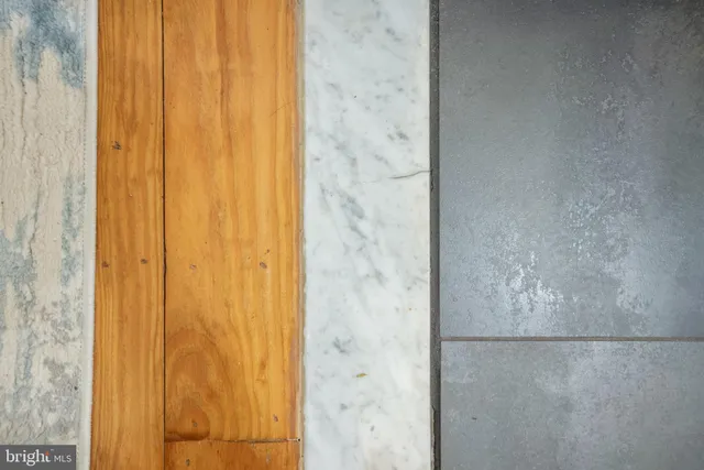 a patio with water view fountain with a patio