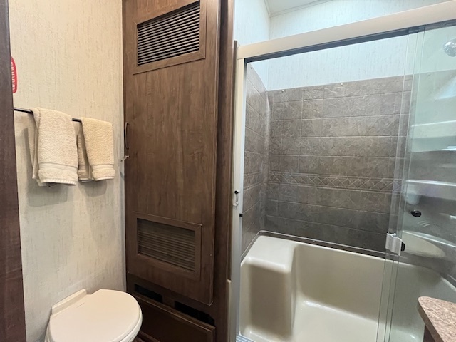 2795 East 28th Road Marseilles, IL 61341 - Photo 17 of 68 a bathroom with a toilet and a shower