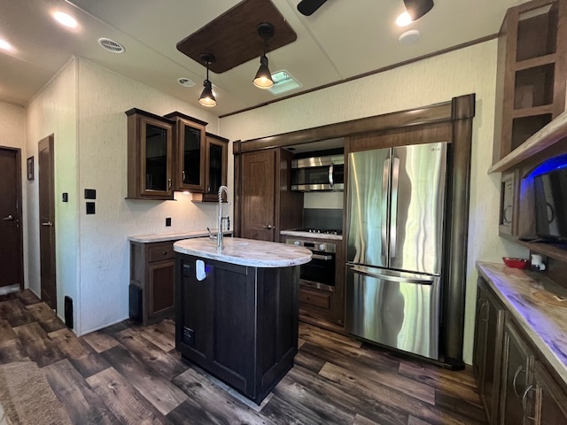 2795 East 28th Road Marseilles, IL 61341 - Photo 8 of 68 a kitchen with stainless steel appliances granite countertop a refrigerator a sink and a stove