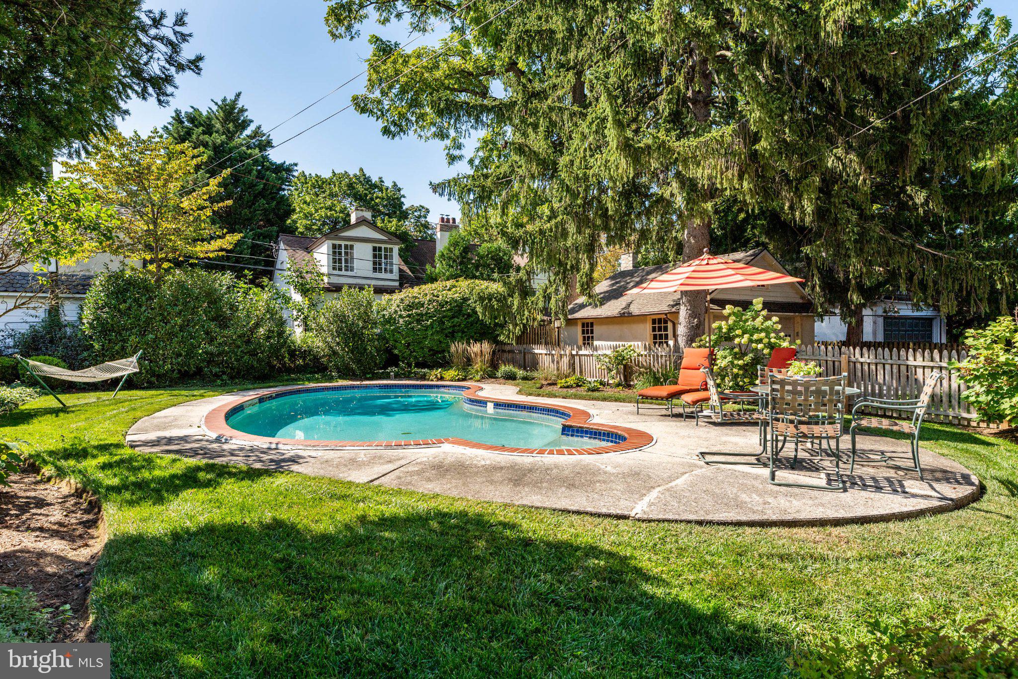 126 Edgewood Road Ardmore, PA 19003 - Photo 50 of 55 Private Yard with Outdoor Pool