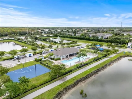 an aerial view of residential building with outdoor space