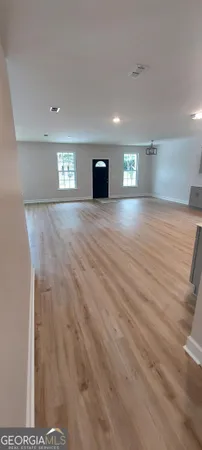 a view of a livingroom with a window