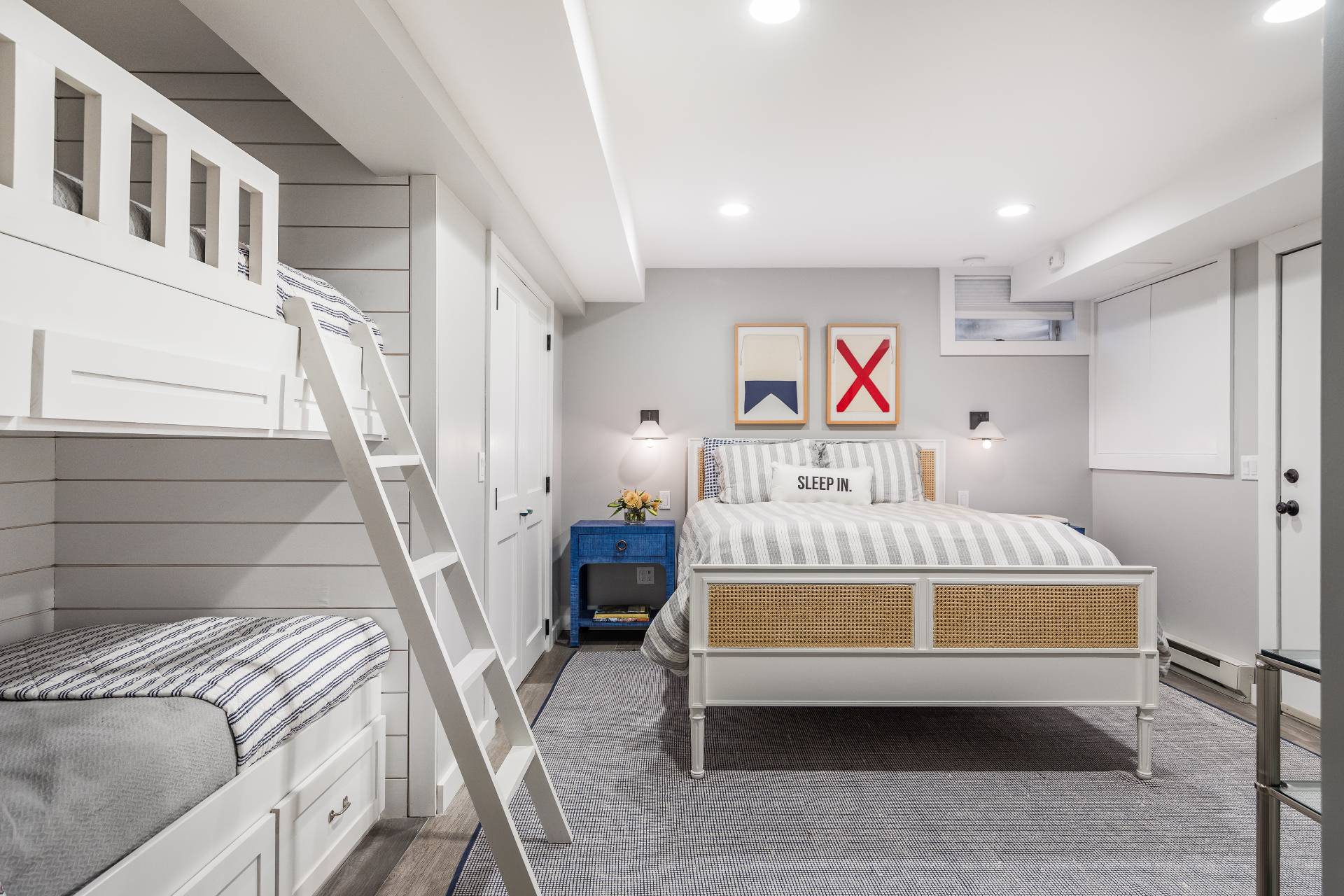 93 Wainscott NW Road Wainscott, NY 11975 - Photo 20 of 24 a bedroom with a white bed and a cabinets