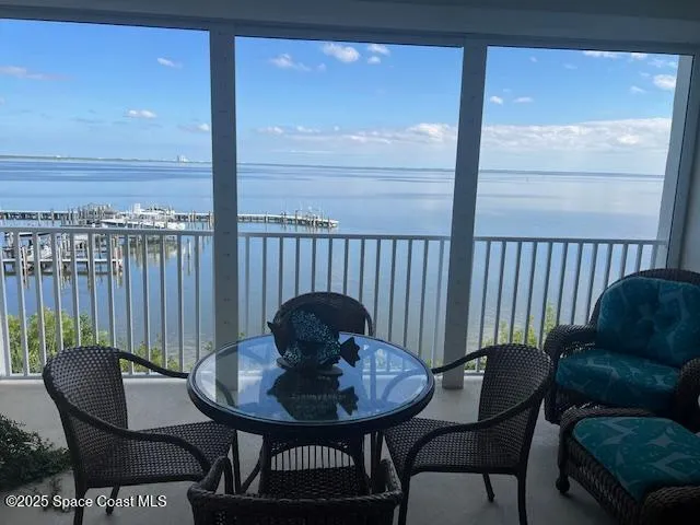 a view of a chair in a patio