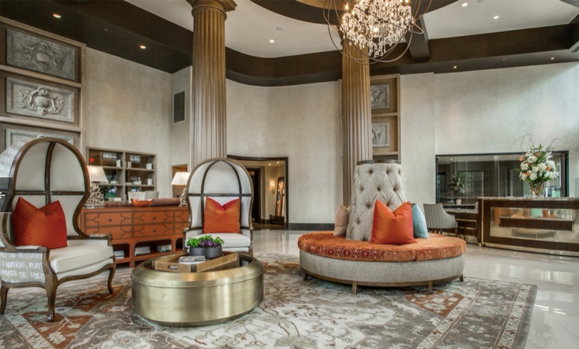 2303 Mid Lane, Unit 228 Houston, TX 77027 - Photo 19 of 30 a living room with furniture and a fireplace