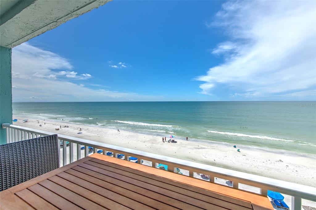 17200 Gulf Boulevard, Unit 401 North Redington Beach, FL 33708 - Photo 31 of 56 a view of a balcony with an ocean
