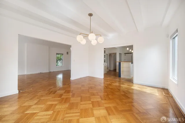 a large kitchen with a lot of counter space