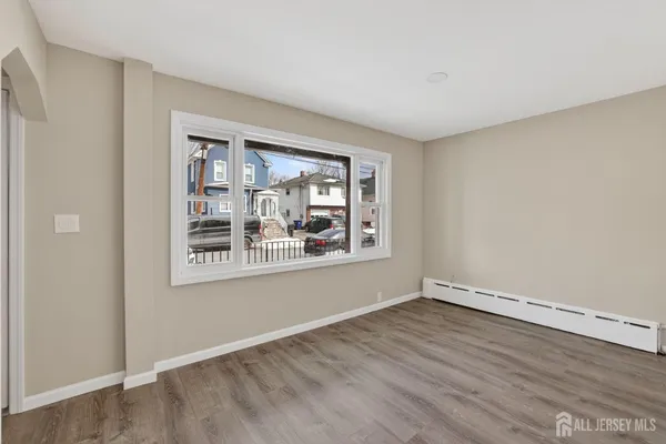 an empty room with window