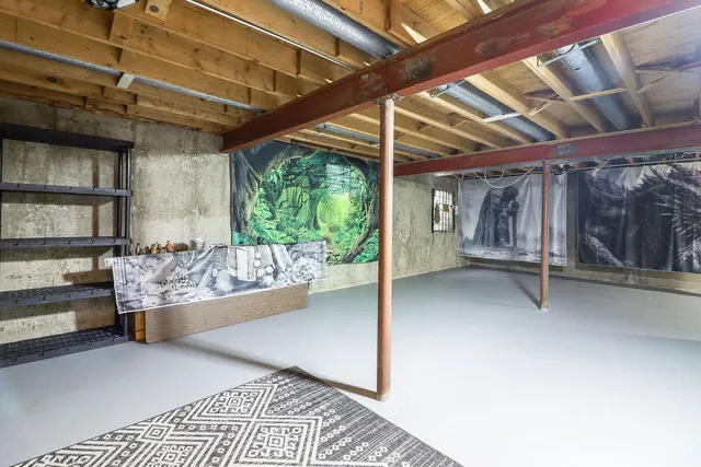 a view of porch with seating space