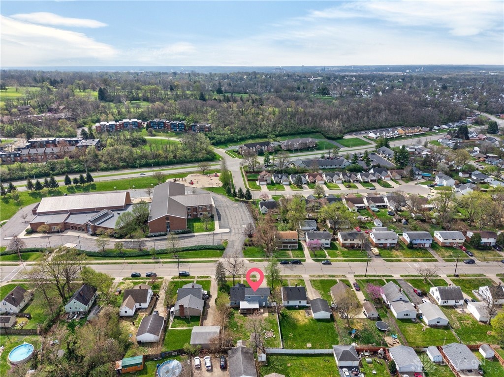 3301 Wildwood Road Middletown, OH 45042 - Photo 65 of 68 This captivating aerial view showcases the serene residential area surrounded by lush greenery.