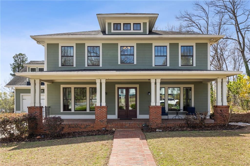 a front view of a house