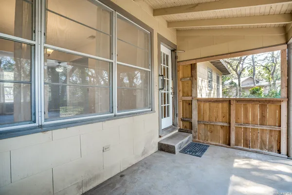 a view of a window with an outdoor space