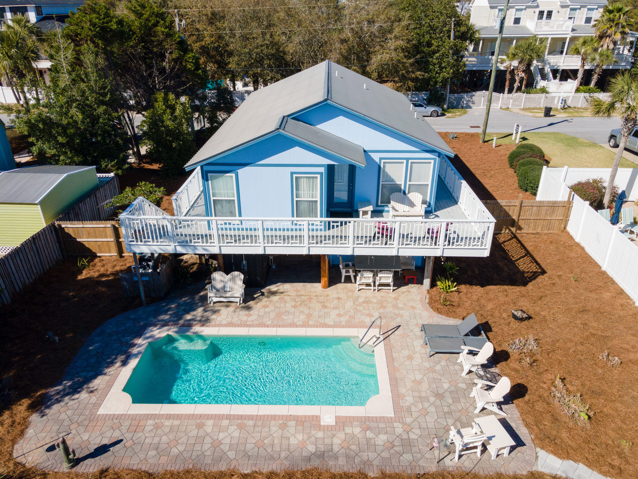 80 Buddy Street Santa Rosa Beach, FL 32459 - Photo 1 of 46 an aerial view of a house with swimming pool