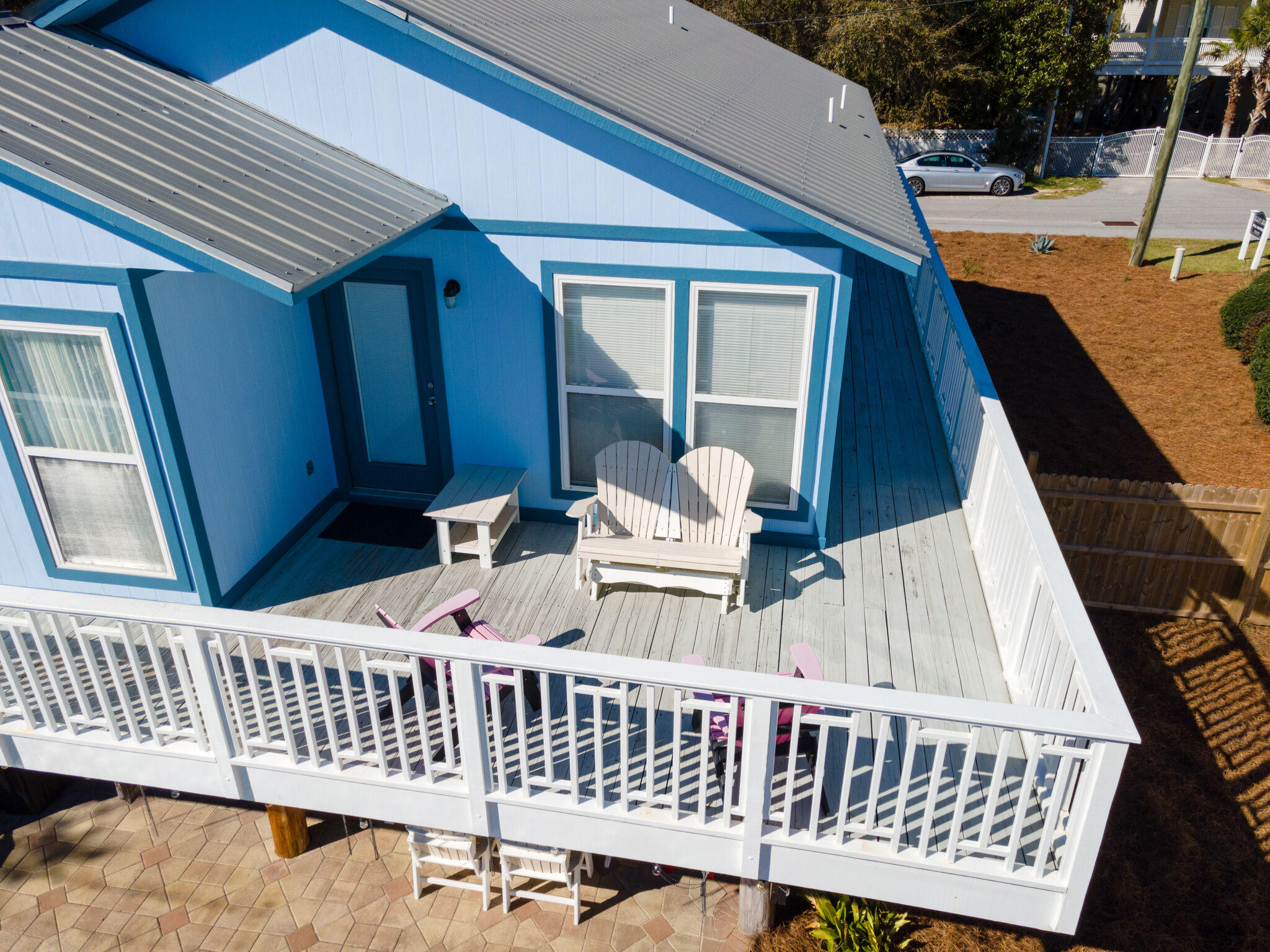80 Buddy Street Santa Rosa Beach, FL 32459 - Photo 31 of 46 a view of a balcony with wooden floor