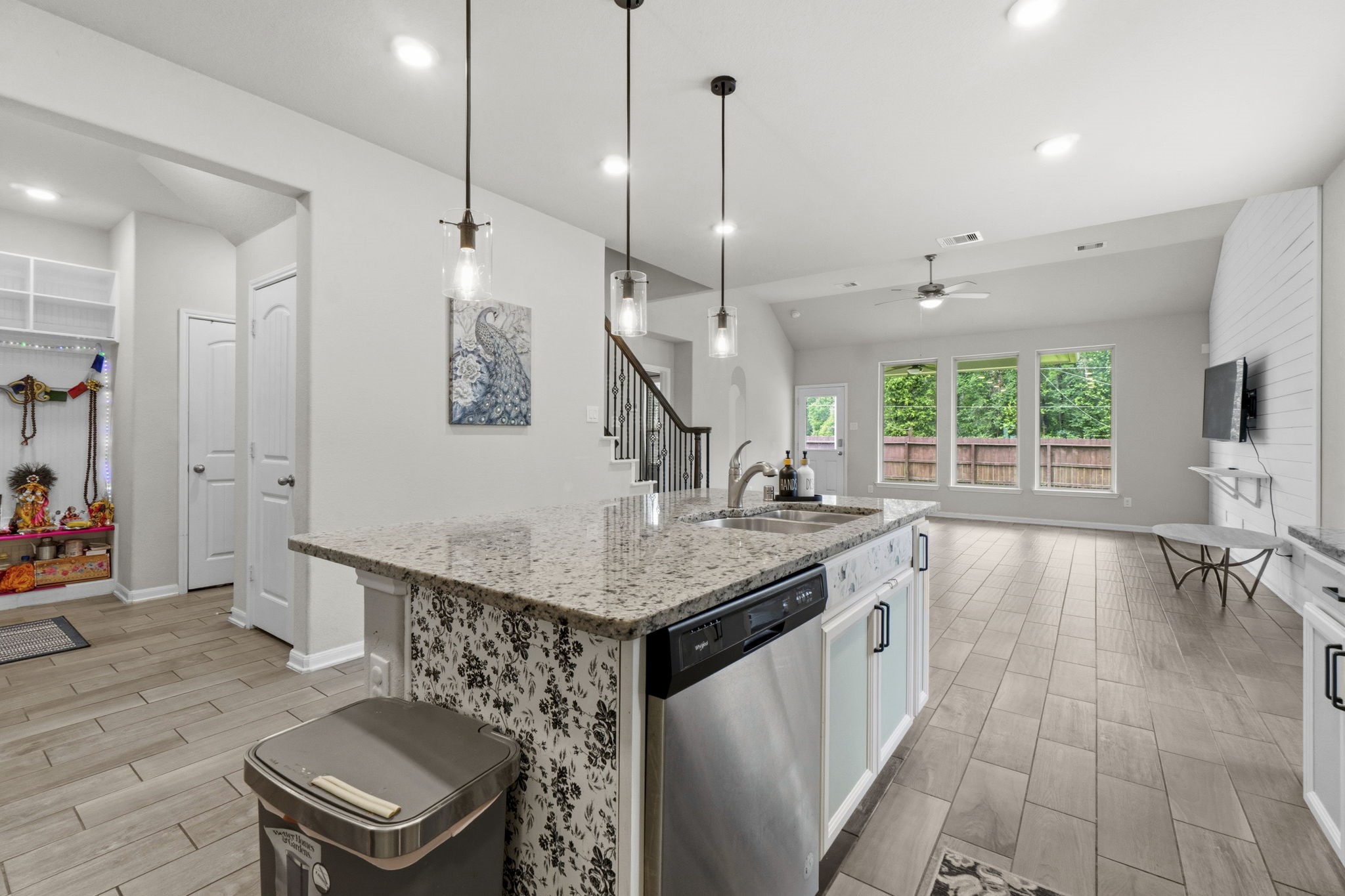 4551 Overlook Bend Drive Spring, TX 77386 - Photo 8 of 21 view of living room from open kitchen