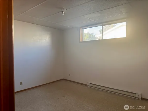 an empty room with a window