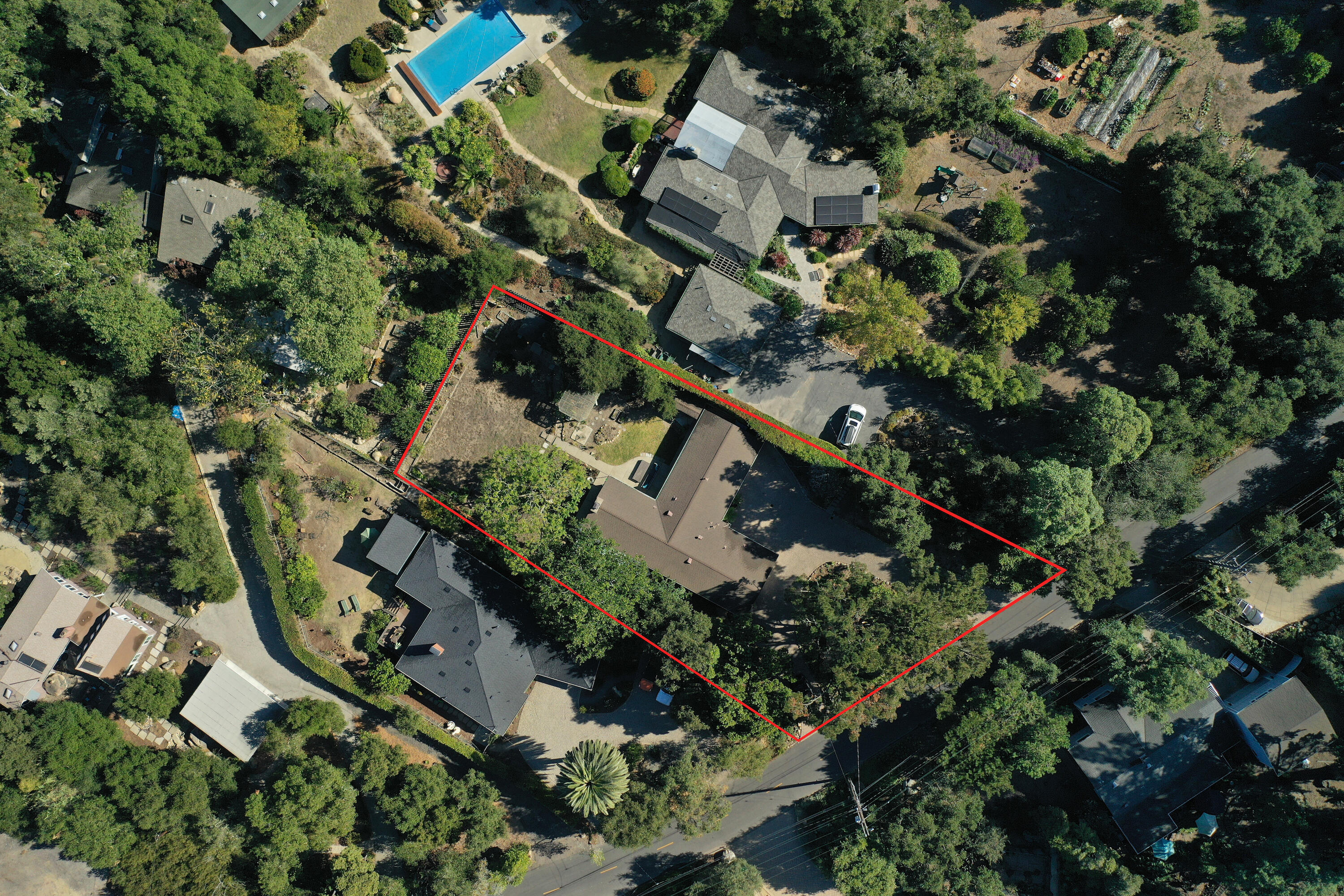 939 Mission Ridge Road Santa Barbara, CA 93103 - Photo 21 of 24 an aerial view of residential house with outdoor space