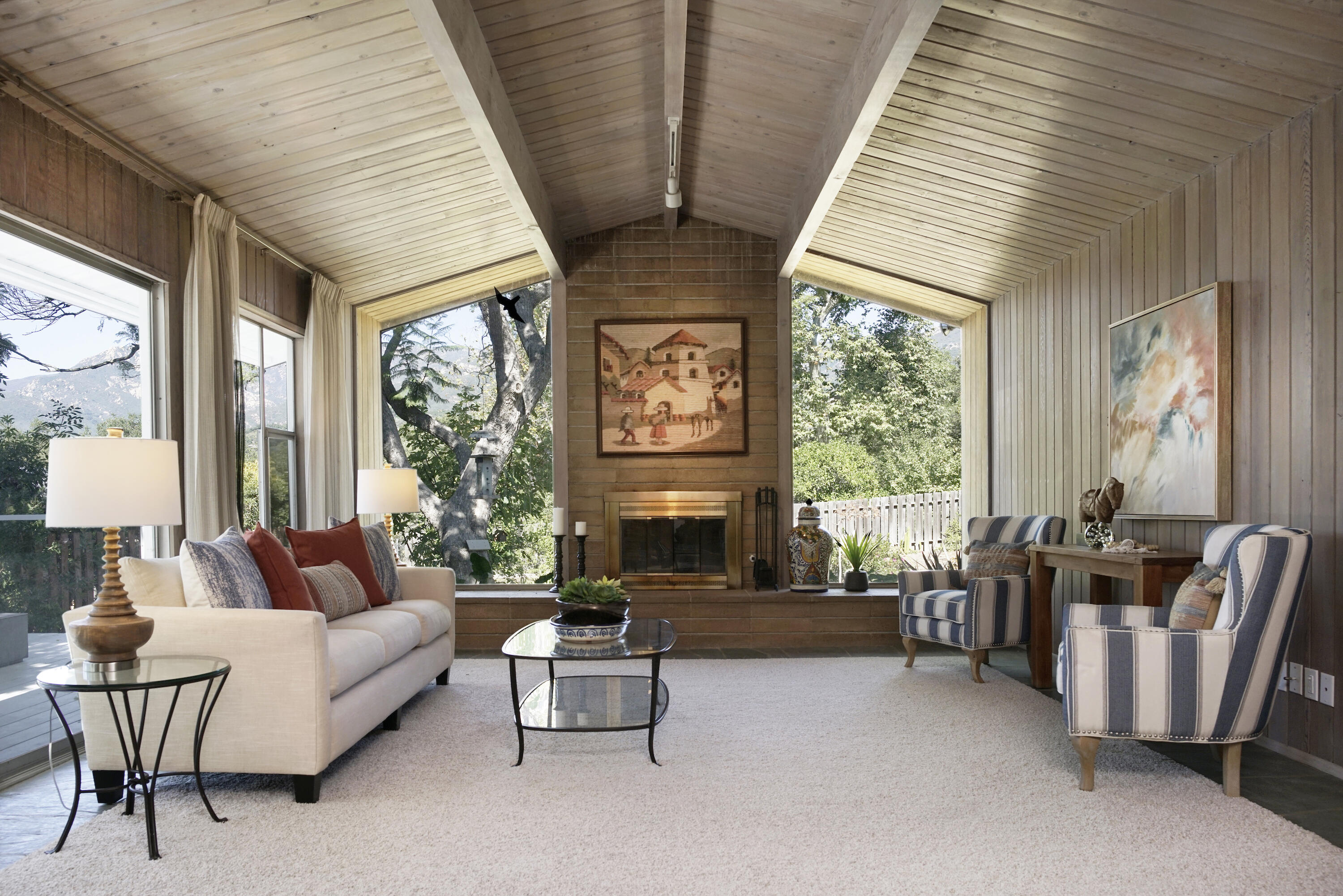 939 Mission Ridge Road Santa Barbara, CA 93103 - Photo 5 of 24 a living room with furniture and a large window