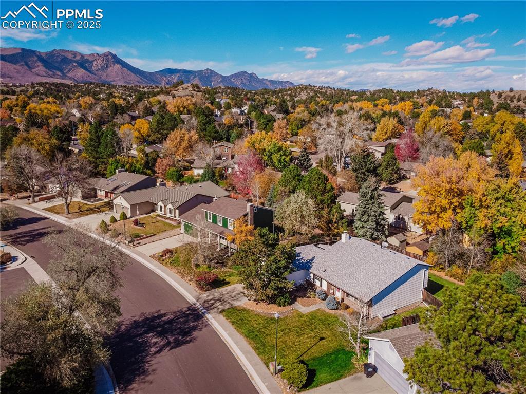 422 Saddlemountain Road Colorado Springs, CO 80919 - Photo 29 of 30 an aerial view of residential houses with outdoor space