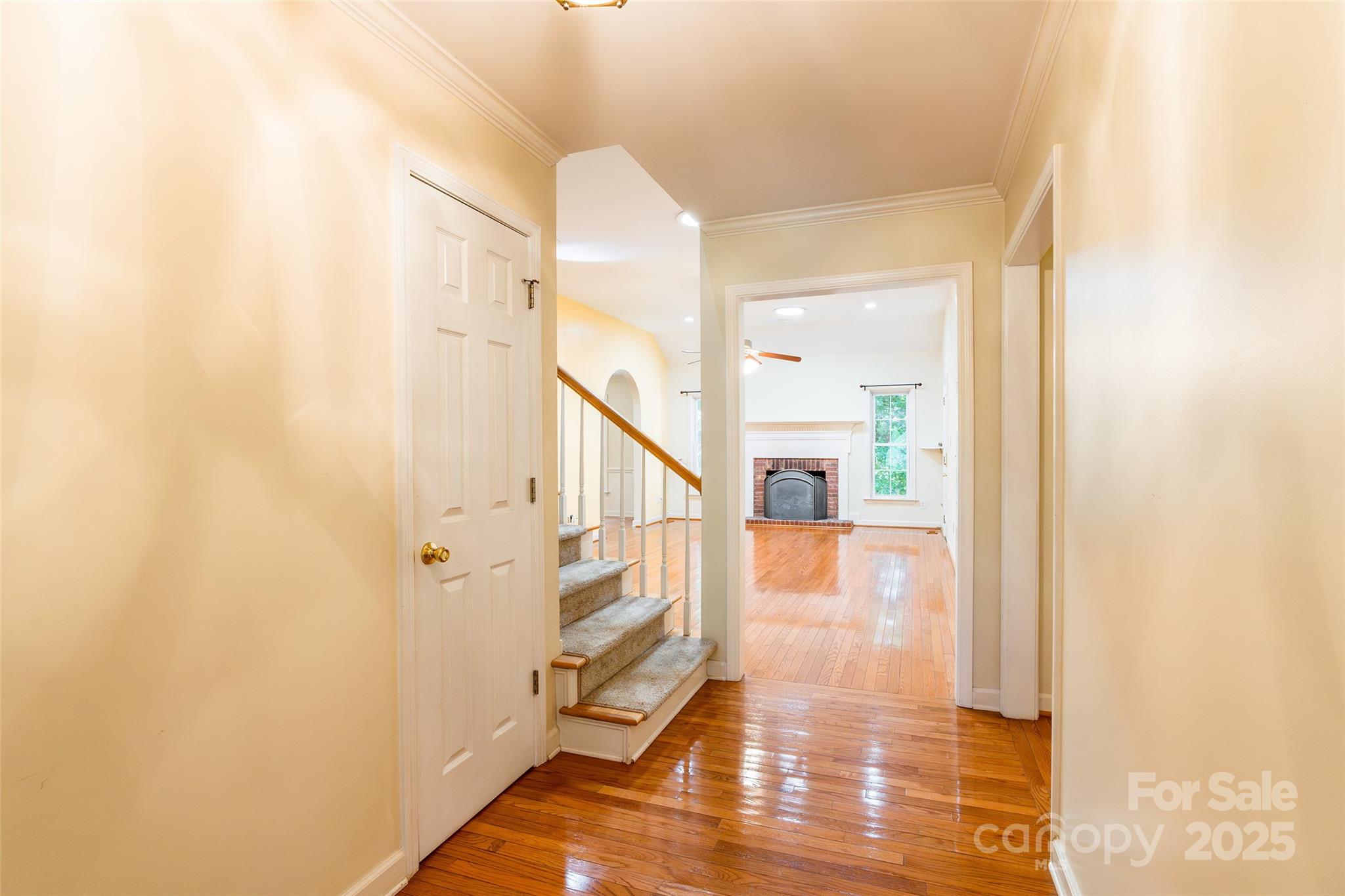 2177 Lookout Ridge Rock Hill, SC 29732 - Photo 4 of 46 a view of a hallway with wooden floor and staircase