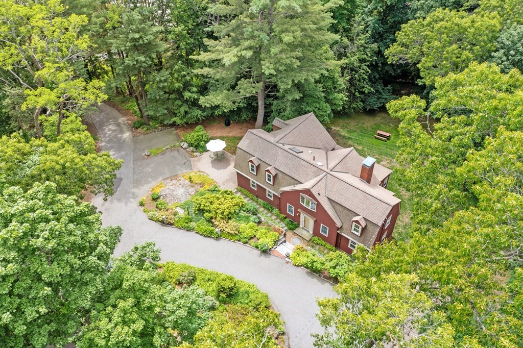 23 Bennington Road Lexington, MA 02421 - Photo 34 of 42 an aerial view of a house with a garden