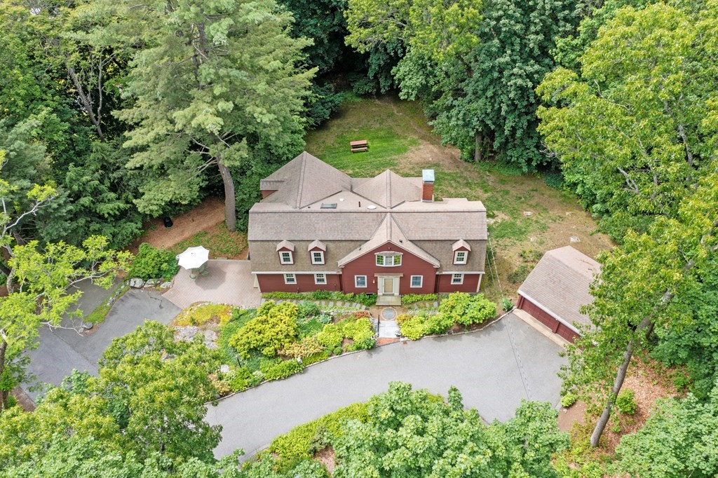 23 Bennington Road Lexington, MA 02421 - Photo 35 of 42 an aerial view of a house with a garden