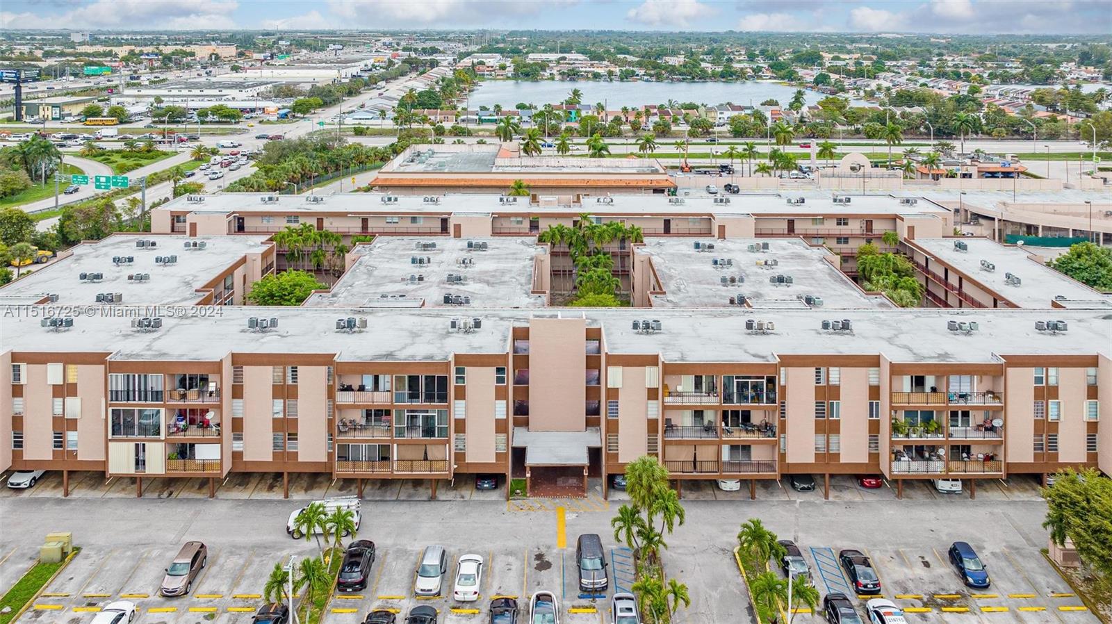an aerial view of residential building with outdoor space