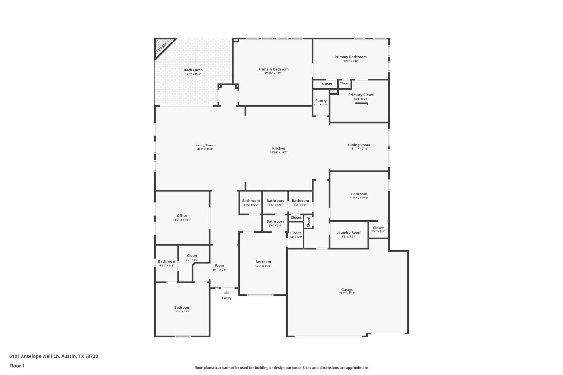 6101 Antelope Well Lane Austin, TX 78738 - Photo 36 of 36 a picture of floor plan