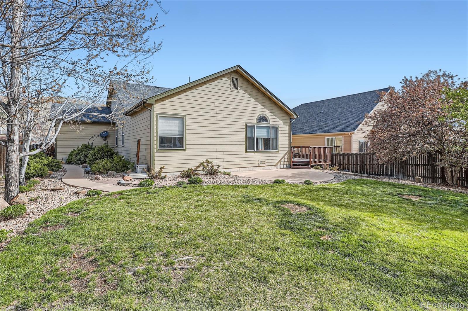1978 Granger Circle Castle Rock, CO 80109 - Photo 30 of 31 a backyard of a house with table and chairs